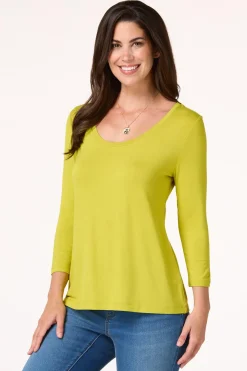 Solid Scoop Neck Top