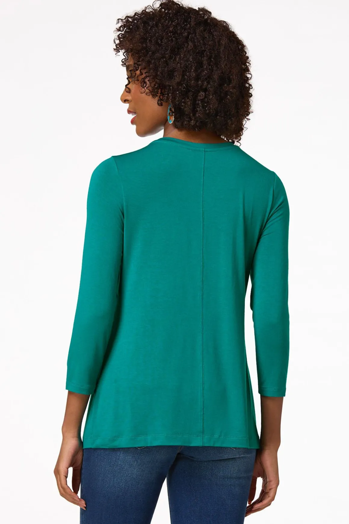 Solid Scoop Neck Top