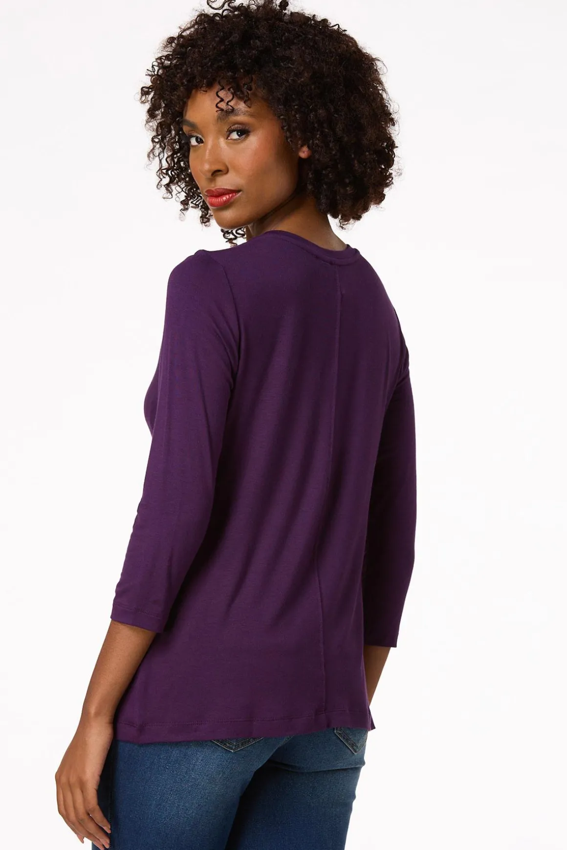 Solid Scoop Neck Top