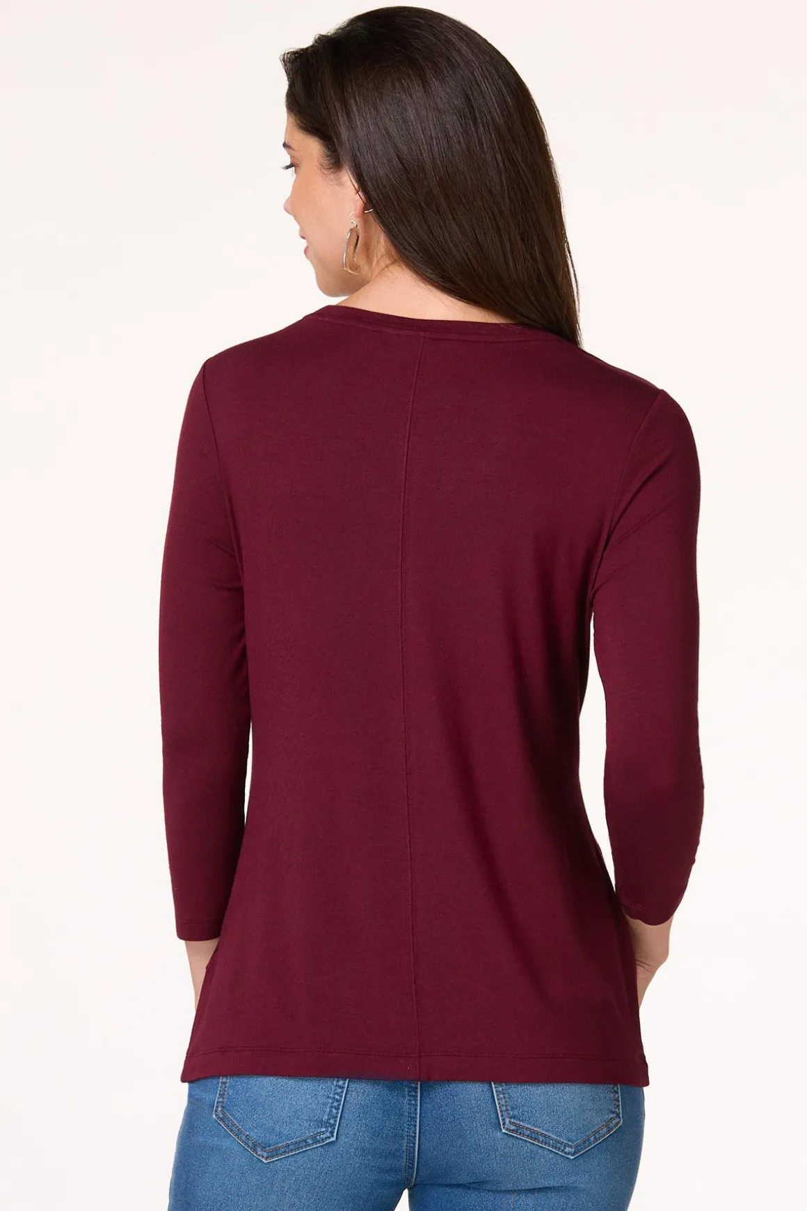 Solid Scoop Neck Top