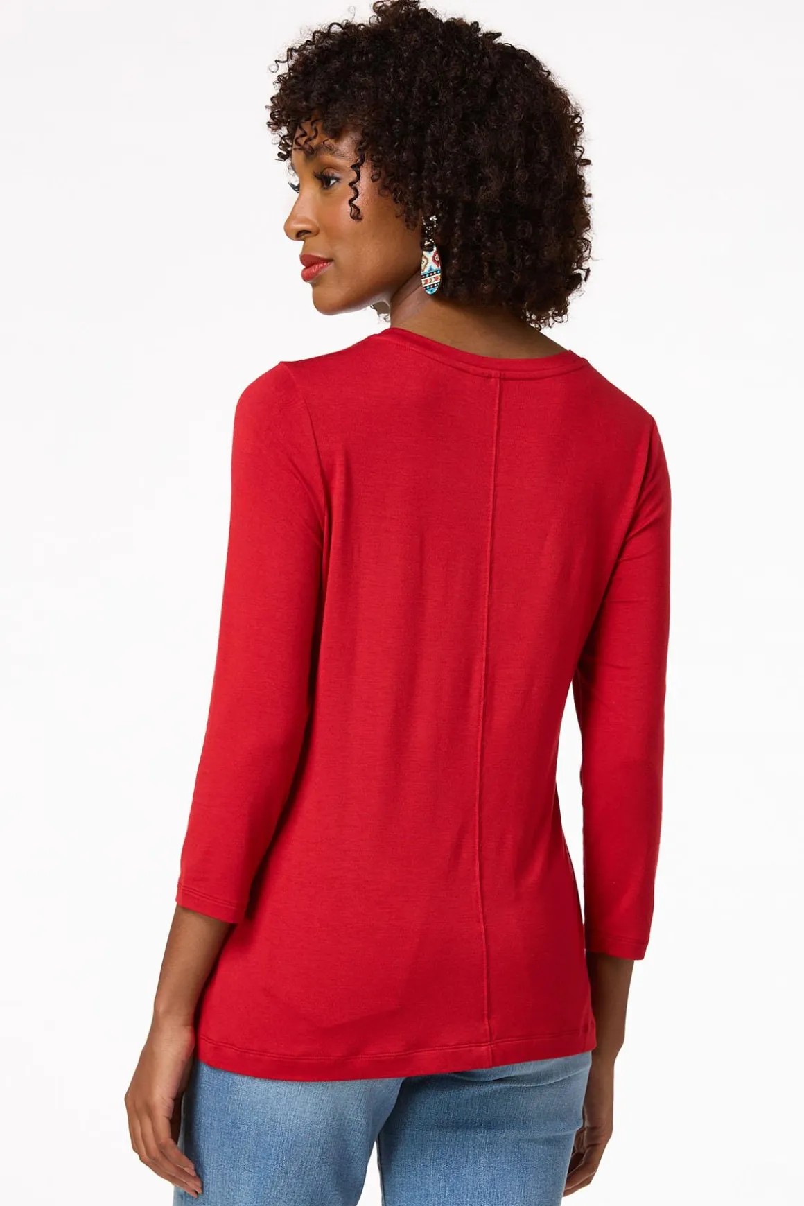 Solid Scoop Neck Top