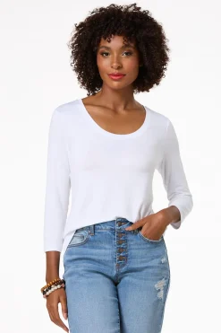 Solid Scoop Neck Top