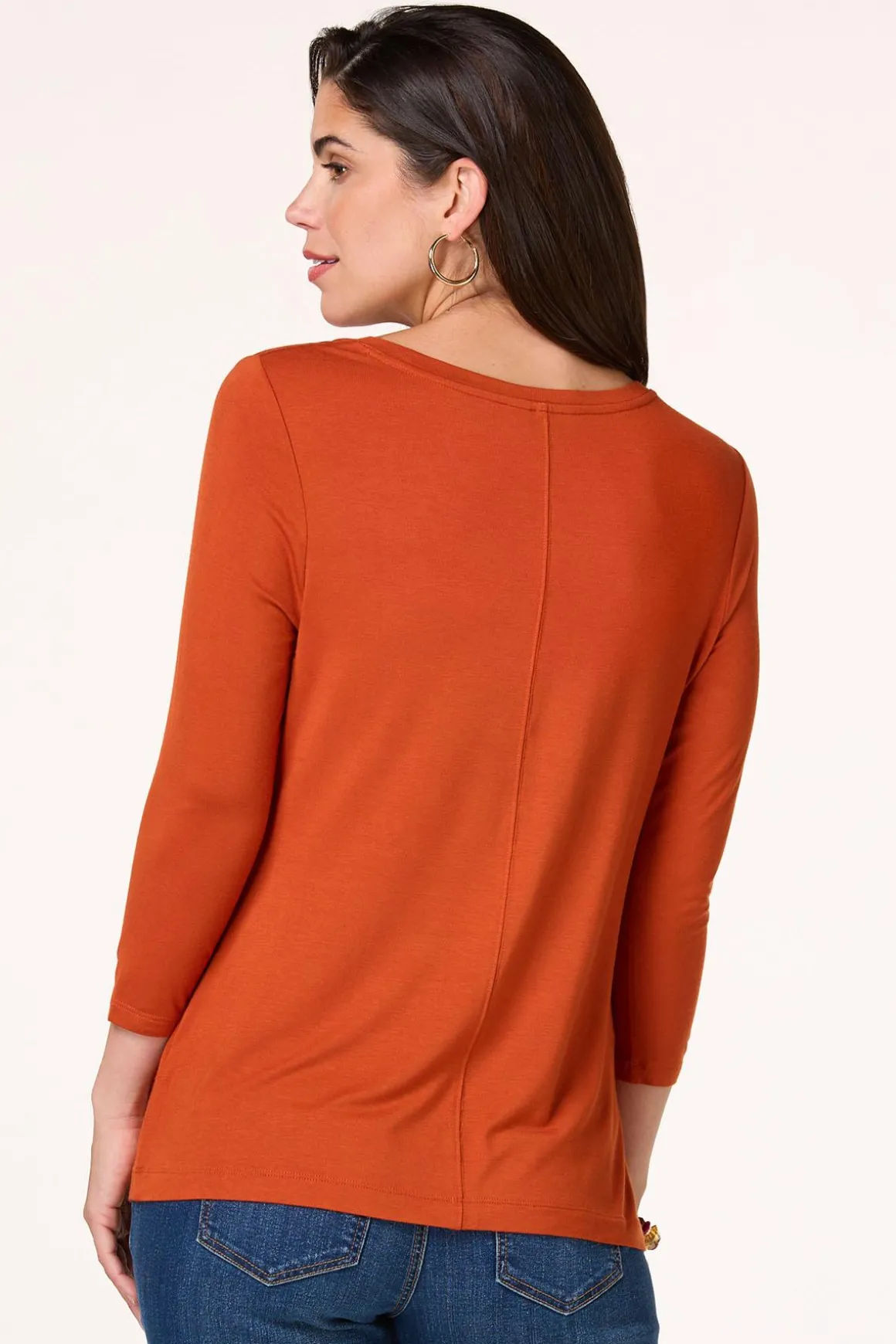 Solid Scoop Neck Top