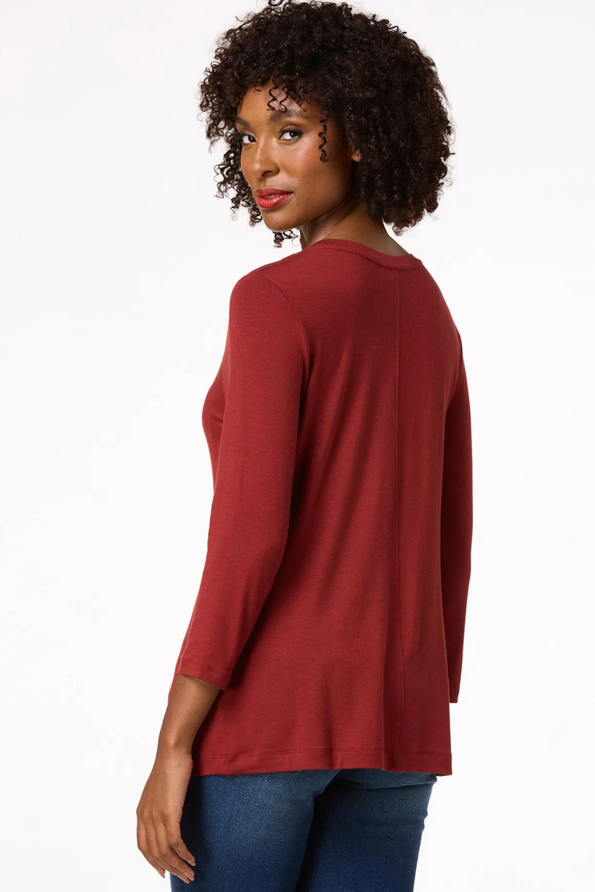 Solid Scoop Neck Top