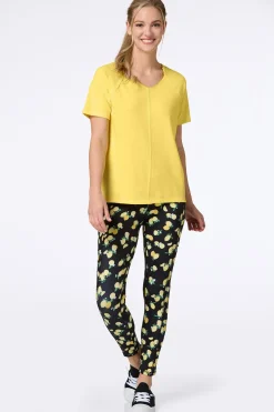 Solid Seamed Athleisure Top