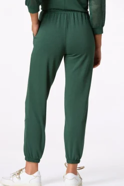 Solid Seamed Front Jogger Pants