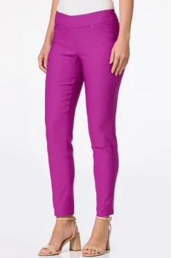 Solid Slim Pull- On Pants