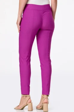 Solid Slim Pull- On Pants