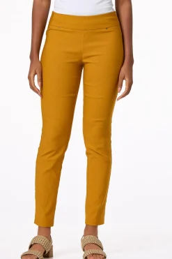 Solid Slim Pull- On Pants