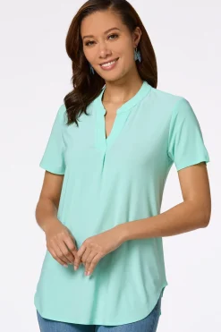 Solid Stretchy Knit Top