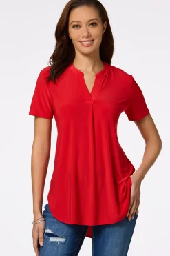 Solid Stretchy Knit Top