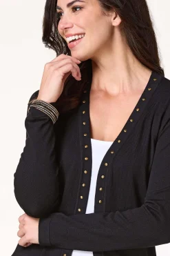 Solid Studded Cardigan