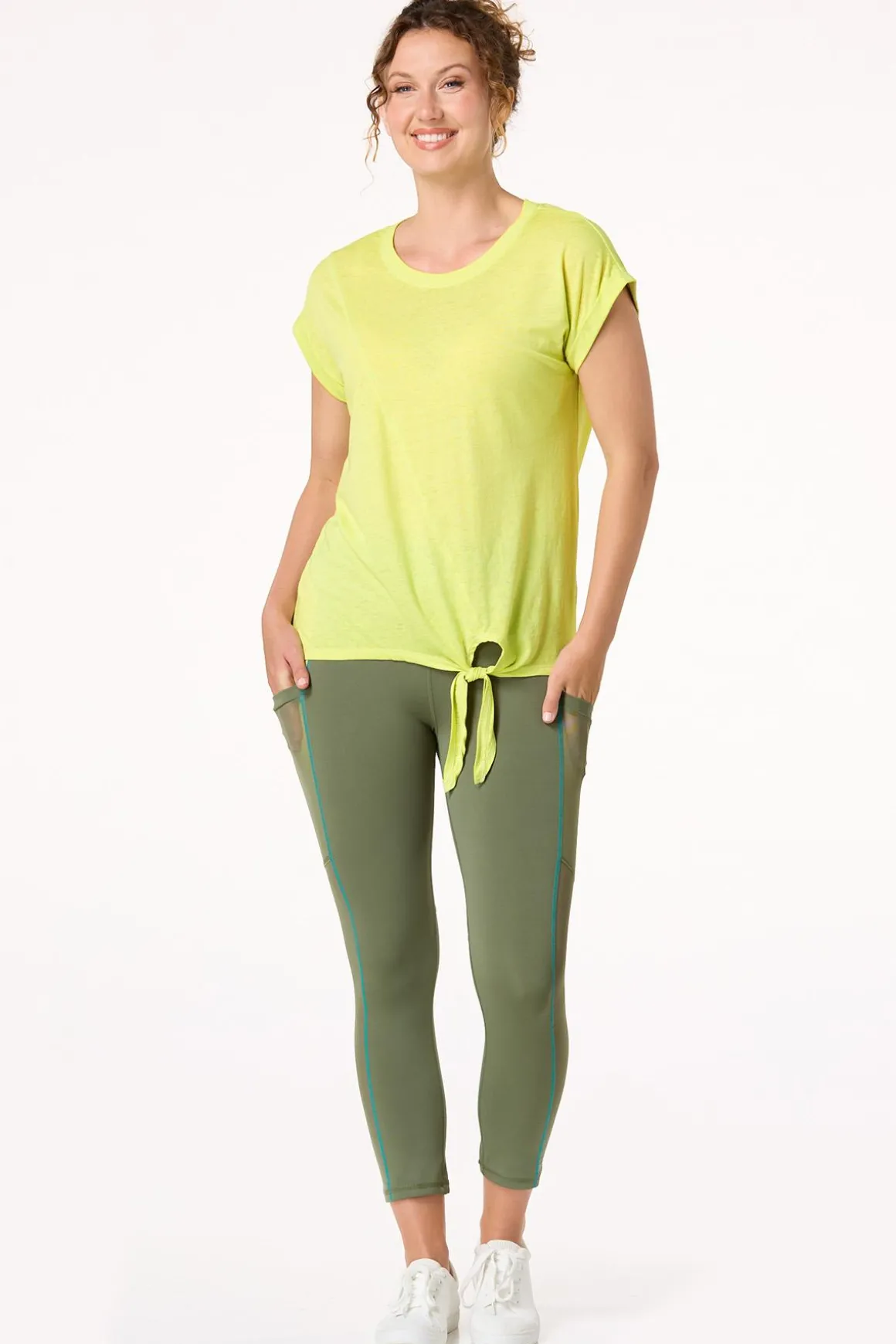 Solid Tie Hem Tee