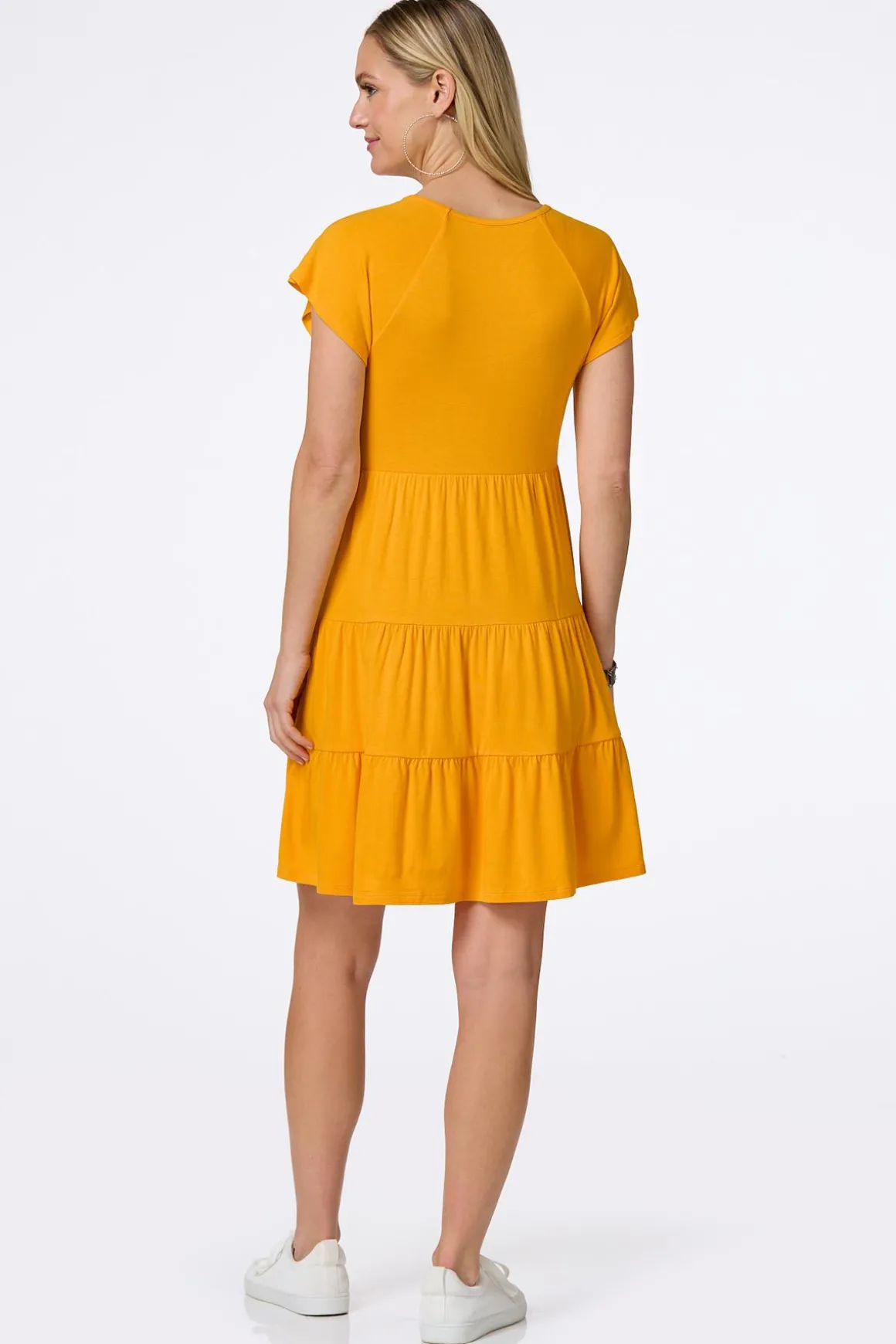 Solid Tiered T- Shirt Dress