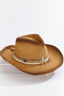 Star Band Burnished Western Hat