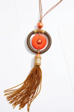 Statement Tassel Cord Necklace