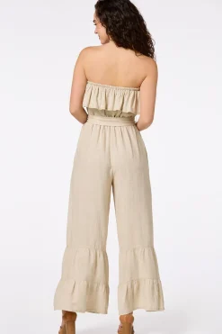 Strapless Linen Jumpsuit