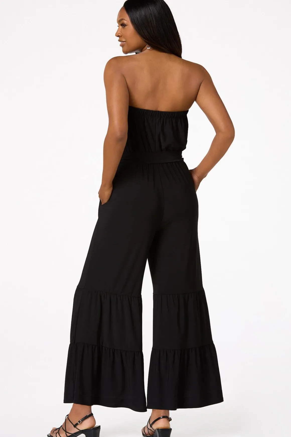 Strapless Tiered Jumpsuit