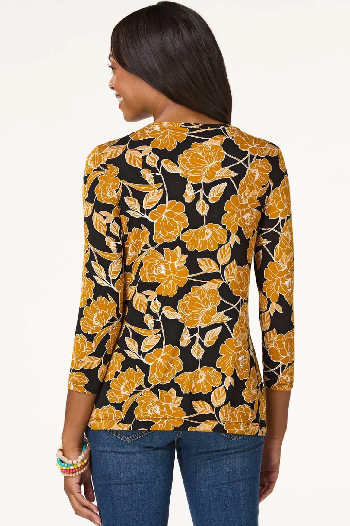Stretch Sketch Floral Top