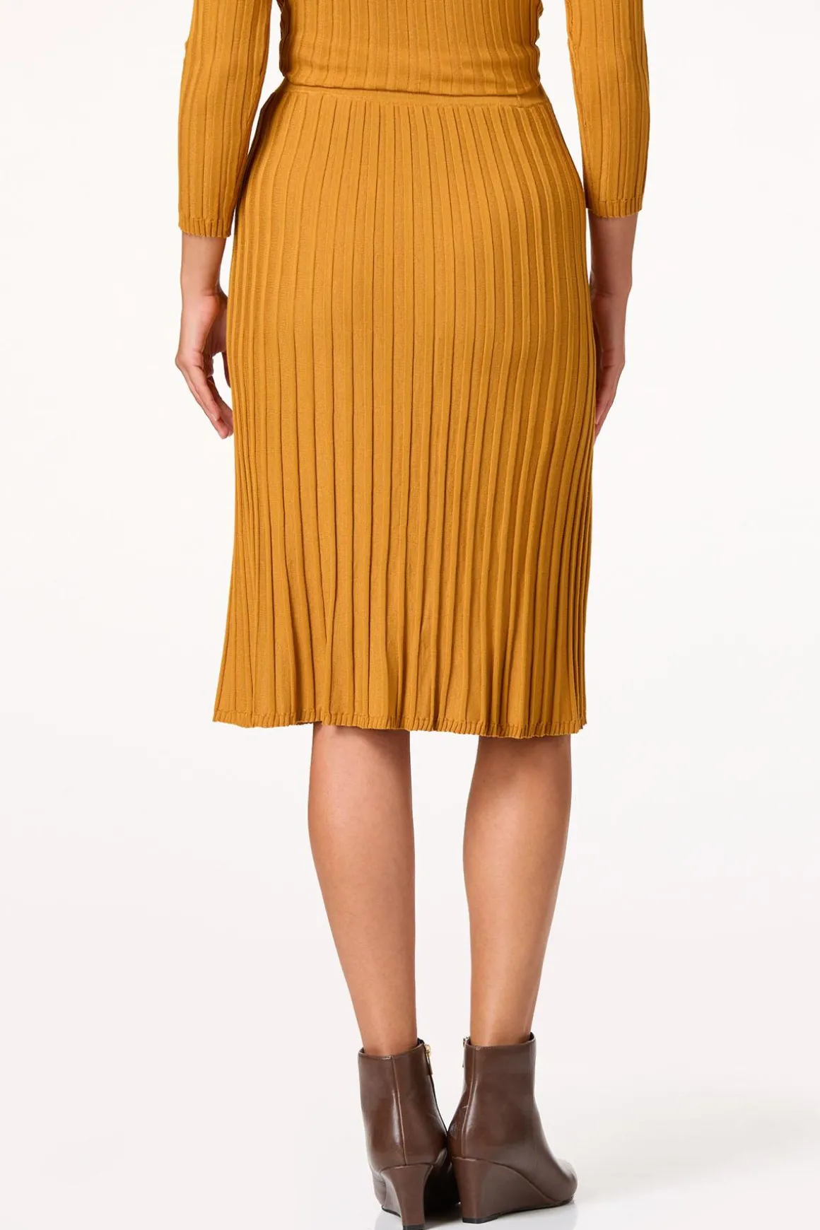 Stretchy Ribbed Sweater Skirt