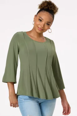 Stretchy Seamed Front Top