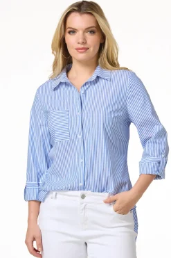 Stripe Button Front Shirt