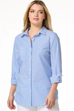 Stripe Button Front Shirt