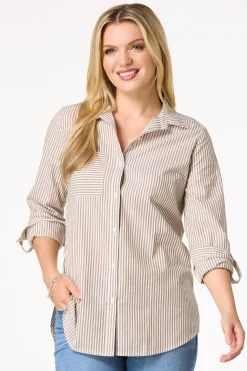 Stripe Button Front Shirt
