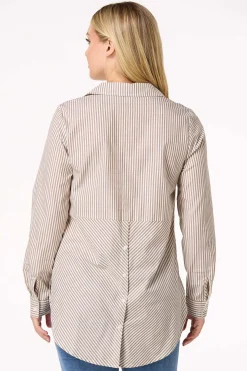Stripe Button Front Shirt