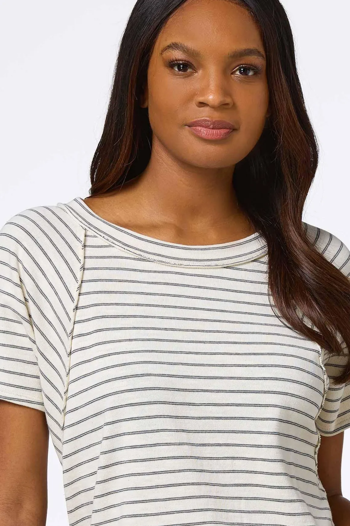 Stripe Dolman Sleeve Top