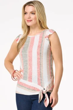 Stripe Tie Hem Top