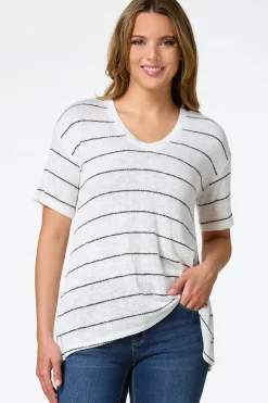 Stripe V- Neck Tunic