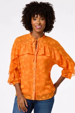 Sunny Ruffled Clip- Dot Shirt