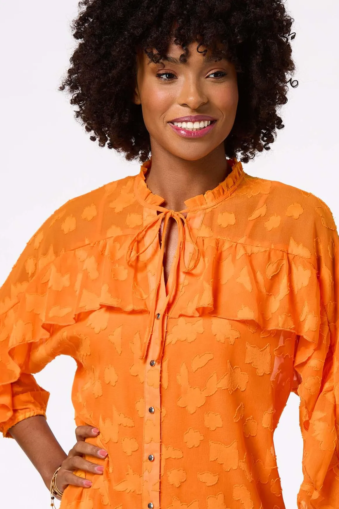 Sunny Ruffled Clip- Dot Shirt
