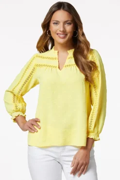 Sunshine Lace Trim Top