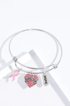 Survivor Charm Bangle Bracelet