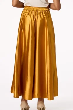 Sweeping Satin Maxi Skirt
