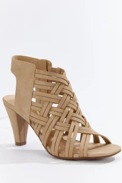 Tan Criss Cross Heels