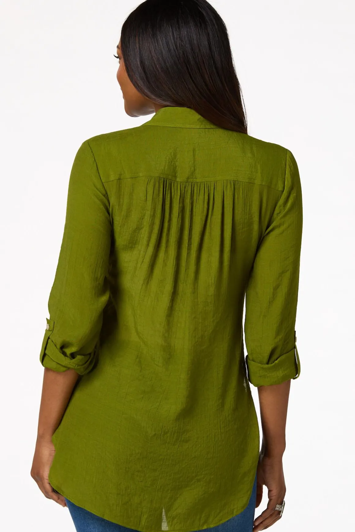 Textured Button Down Tunic