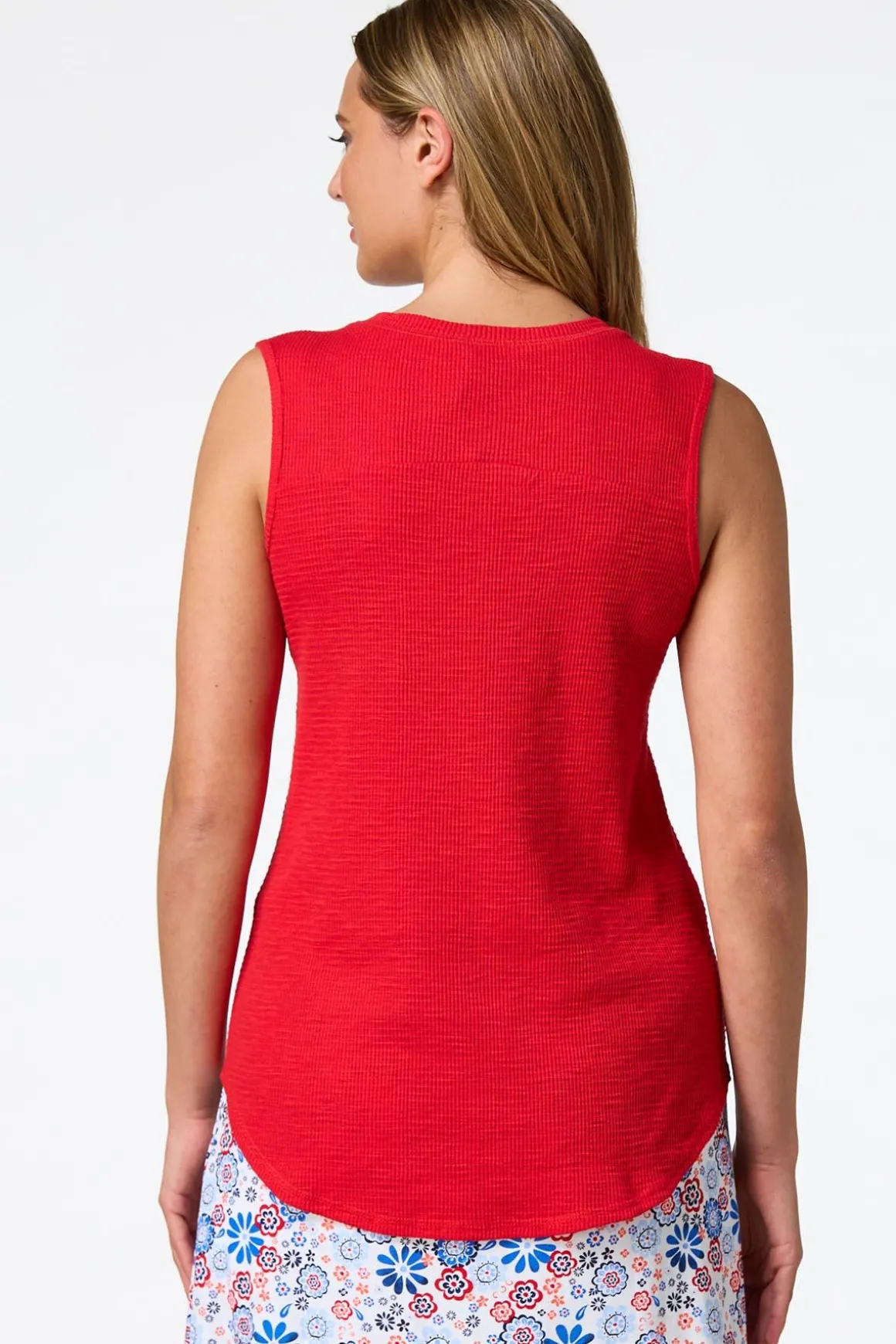 Textured Henley Tank