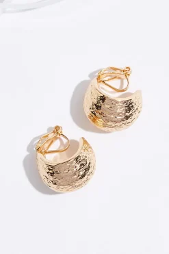 Textured Huggie Hoop Earrings