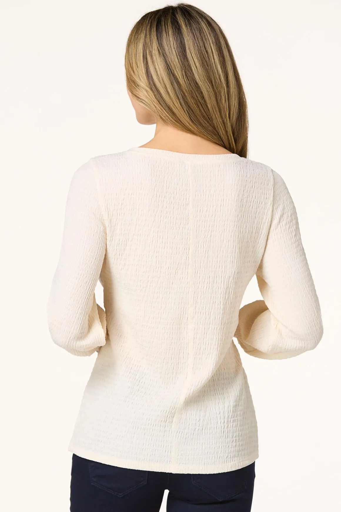 Textured Lace Trim Top