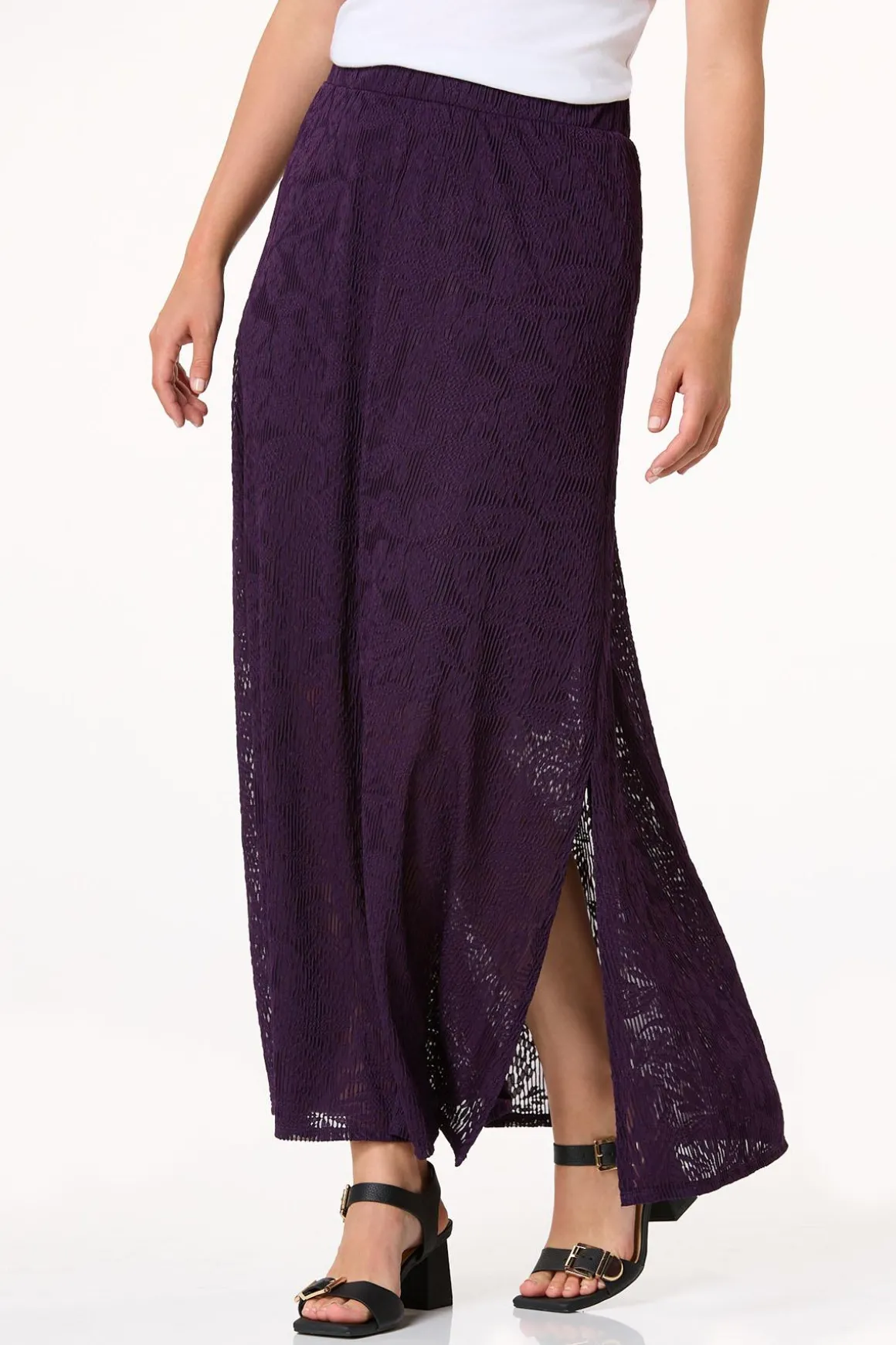 Textured Maxi Skirt