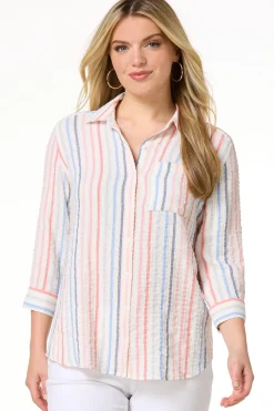 Textured Multi Stripe Shirt