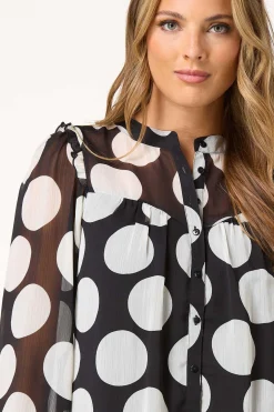 Textured Polka Dot Shirt