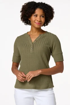 Textured Stripe Henley