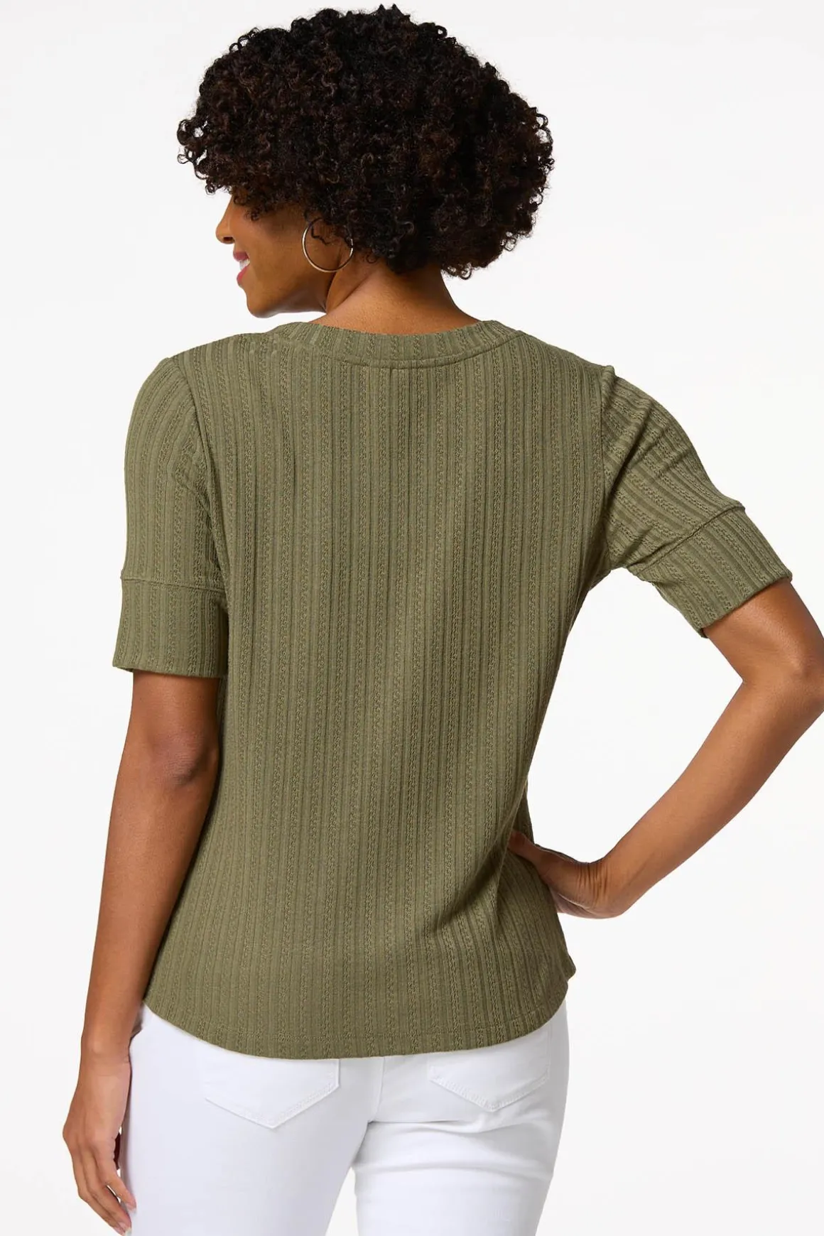 Textured Stripe Henley