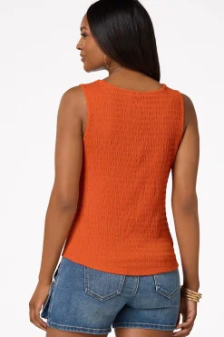 Textured Tie Waist Tank