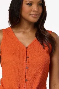 Textured Tie Waist Tank