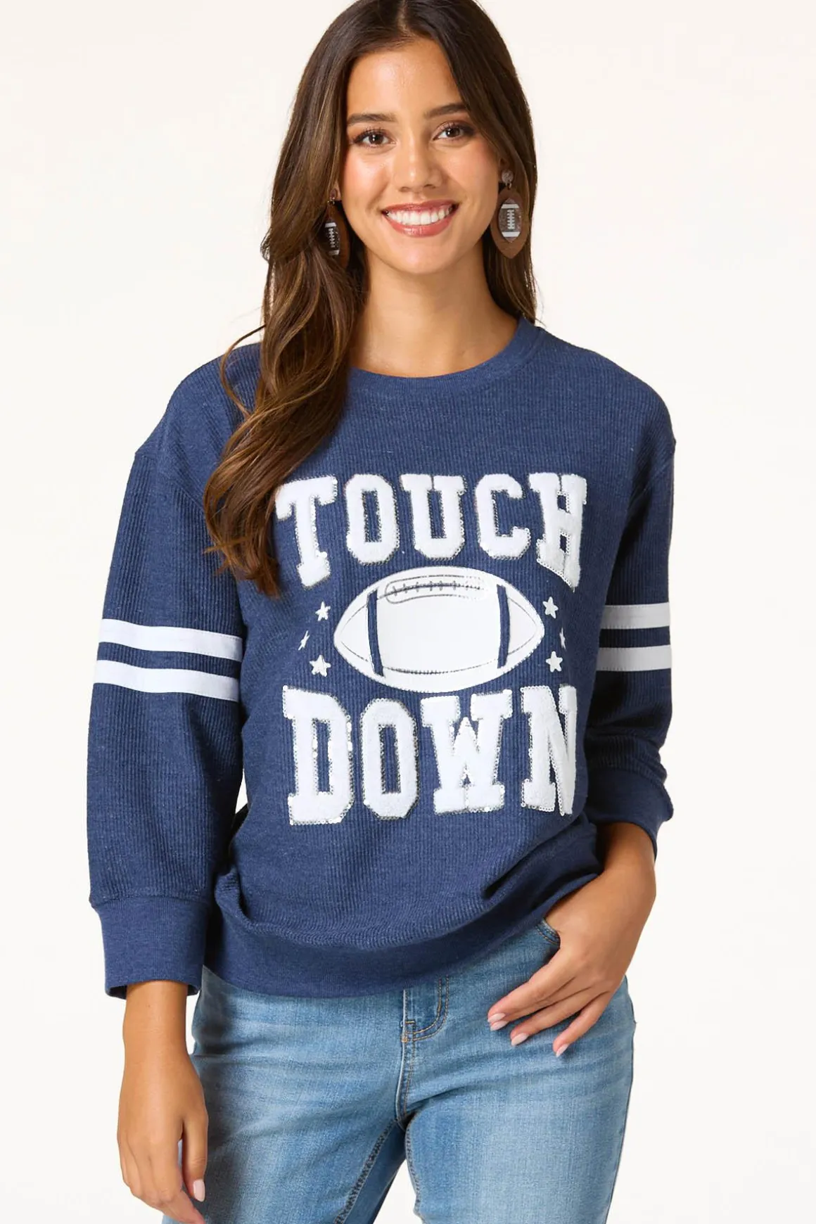 Textured Touchdown Sweatshirt